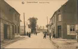 BE QUEVY / Grand' Rue Et Place / CARTE ANIMEE - Quévy