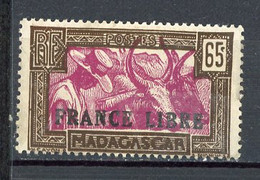 MAD- Yv.  N°  236   (*)  65c   France Libre Cote  1,5   Euro   BE  2 Scans - Unused Stamps