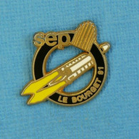 1 PIN'S //  ** AÉROSPATIALE SEP / LE BOURGET '91 ** . (Decat Paris) - Space