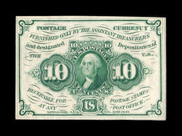 Estados Unidos United States 10 Cents George Washington 1862 Pick 98c EBC+ XF+ - 1862 : 1° Emission