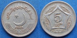 PAKISTAN - 5 Rupees 2003 KM# 65 Decimal Coinage (1961) - Edelweiss Coins - Pakistán