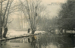 Brunoy * Le Pont De Soulins , En Hiver , Sous La Neige - Brunoy