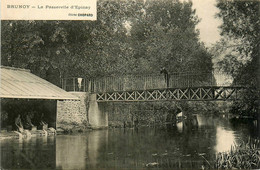 Brunoy * Vue Sur La Passerelle D'épinay * Lavoir Laveuses Lavandières - Brunoy