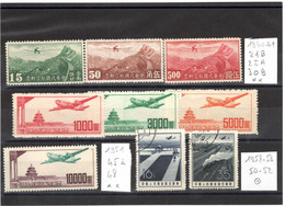 CHINE 1940-58 LOT P.A. Neufs Et Oblitérés - Luftpost