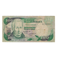 Billet, Colombie, 200 Pesos Oro, 1984, 1984-11-01, KM:429b, B - Colombie