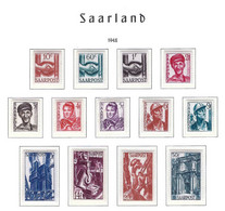 ⭐ Sarre - YT N° 231 à 243 ** - Neuf Sans Charnière - 1948 ⭐ - Unused Stamps