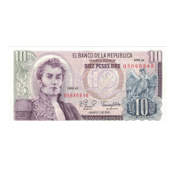 Billet, Colombie, 10 Pesos Oro, 1980, 1980-08-07, KM:407h, SUP - Colombia