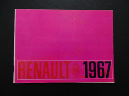 REN-C01 - France – Catalogue Renault Gamme 1967 – 22 Pages – Format 18,5 X 13,5 – TBE - Voir Scans - Publicidad