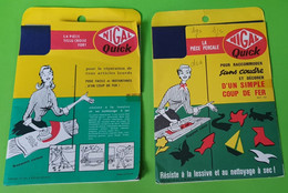 Lot 2 Anciens Kit De Tissu Réparation NIGAL Avec Un Fer - Coudre Couturière Mercerie - Neuf De Stock - Vers 1950 1960 - Laces & Cloth