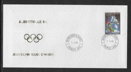 Thème Jeux Olympiques Albertville 1992 - Guinée - Enveloppe - TB - Inverno1992: Albertville