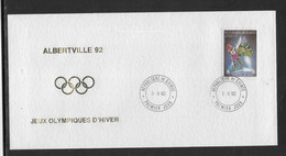 Thème Jeux Olympiques Albertville 1992 - Guinée - Enveloppe - TB - Inverno1992: Albertville