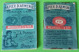 Lot 2 Anciennes Pochettes PAPIER D’ARMÉNIE - Antiseptique - Prix Magasin GOULET TURPIN - Vers 1940 1950 - Accesorios