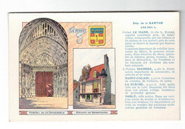 Cpa Publicitaire Pastilles Valda Pub Au Dos Département De La Sarthe (72) Le Mans Mamers Saint-Calais La Flèche Sablé - Autres & Non Classés