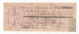 Lettre De Change, Mandat , 1886 , Verrerie De SOUVIGNY , Allier ,Minier & Rouillon , 2 Scans, Frais Fr 1.75 E - Letras De Cambio