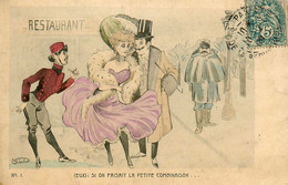 N. SCHUSTER ? * CPA Illustrateur * Groom Femme Homme Couple érotisme Prostitution Prostituée ? * élégants - Otros & Sin Clasificación