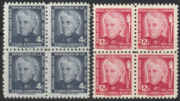 Cuba 1954 Sc 534,C108 Yt 415,PA106 Set Blocks MNH** - Unused Stamps
