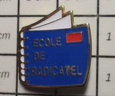 1615a Pin's Pins / Beau Et Rare / THEME : ADMINISTRATIONS / CAHIER CARNET  ECOLE DE RADICATEL  Saint-Jean-de-Folleville - Administrations