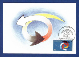 BRD 1997  Mi.Nr. 1957 , Europäische Region "Saar-Lou-Lux" - Maximum Card - Erstausgabetag Bonn 16.10.1997 - 1981-2000