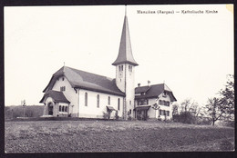 Um 1920 Ungelaufene AK: Kath. Kirche In Menziken. Kleiner Teefleck In Oberer Ecke - Menziken