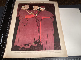 Publicité De Livre Le Rire 1906 Dessin Singée Les Temps Difficiles Les Catholiques Gardent Leur Foi  Roubille - Dessins