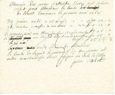 Facture De Pain Mai 1768 Au Comte De Lanoi ( DeLannoy) Par Frankinet Boulanger - ... - 1799