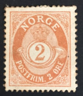 1886/93 - Norvegia - Norway - 2 - Post Horn - A2 - Unused Stamps