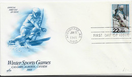 3671  FDC    Anchorage Ak 1988, Winter Sports Games , Calgary Alberta Canada . - 1981-1990