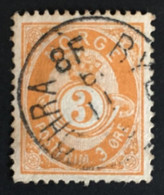 1882/93 - Norvegia - Norway - 3 - Post Horn - A2 - Usati