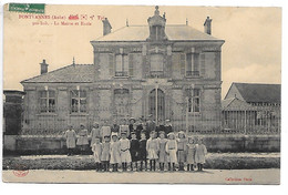Cpa...Fontvannes...(aube)...300 Hab...la Mairie Et école...1912...animée... - Sonstige Gemeinden