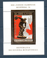Guinnee Equatorial  - Timbre OR -  Bloc - XIII Eme Jeux Olympiques De  Montreal  1976   -  Philatelie°  NEUFS** - JPP - Guinea Ecuatorial