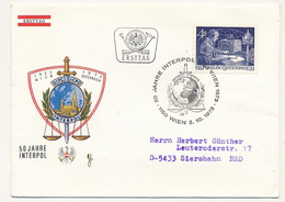 AUTRICHE - FDC - 50 Jahre INTERPOL - Wien 2/10/1973 - FDC