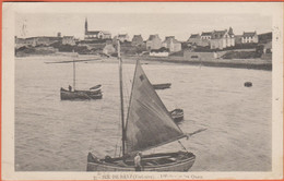 D29 - ILE DE BATZ - L'ÉGLISE ET LES QUAIS - Barques - Voiliers - Ile-de-Batz