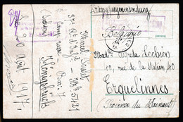 KRIEGSGEFANGENESENDUNG - M.POULET CAMP RUSSE BAR 7 KONIGBRÜCK 17 TO A.LECHIEN ERQUELINNES    3 SCANS - Prisonniers