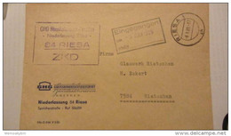 DDR Dienst/ZKD Bf Mit ZKD-Kastenstpl "GHG Haushaltswaren Dresden..." Aus 84 Riesa Vom 6.7.69 Aus Portoperiode Ab 1.4.65 - Storia Postale