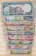 9 Billets Differents D’afghans , Billet Sous Blister Neuf UNC, 7 Scan - Afghanistán