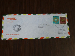 Ethiopia 1986 First Flight Cover Luanda VF - Ethiopie