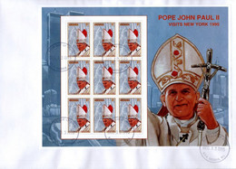 GRENADA - 1995 - POPE JOHN PAUL II  -  BLOCK STAMPS - A4 LARGE ENVELOPE COVER - SOUVENIR 4.24 - Papes