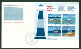Expo; CAPEX 87; Phares / Lighthouses; Timbres Scott # 1063-6 Stamps; Premier Jour / First Day 8220) - Covers & Documents