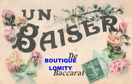 54 Baccarat CPA Carte Fantaisie Un Baiser De Baccarat Cachet 1910 - Baccarat