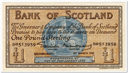 SCOTLAND,1 POUND,1955,P.100a,XF - 1 Pond