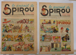 2 "JOURNAL DE SPIROU " CINQUIEME ANNEE - Les N° 20 Et 21 Du 14 Et 21 Mai 1942 -- 12 Pages !!! 2 Scans ! - Spirou Magazine