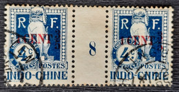 Indochine 1908 Taxe 19 Millesime 1908 Ob TB - Timbres-taxe