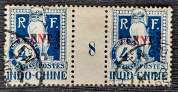 Indochine 1908 Taxe 19 Millesime 1908 Ob TB - Strafport