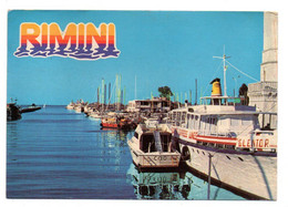 Italie -- RIMINI ---Le Port  (beaux Bateaux ).....timbre.....cachet......à Saisir - Rimini