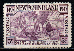 NEWFOUNDLAND - 1947 - Cabot’s Arrival Off Cape Bonavista, 450th Anniv. - USATO - 1865-1902