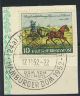 BRD 160 O Briefstück Sonderstempel Hamburg DOM 1952 - Gebruikt