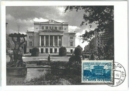 72768 - USSR  - Postal History - MAXIMUM CARD - Riga THEATRE  Architecture 1960 - Maximumkarten