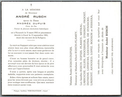 Bidprentje Nazareth - Rusch André (1892-1960) Franstalig Prentje - Devotieprenten