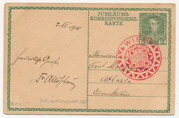 AUTRICHE - Entier Postal - Jubiläums Korrespondanz-Karte 5pf - Oblit Temporaire Rouge WIEN 2/12/1908 - Autres & Non Classés