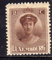 LUXEMBOURG LUSSEMBURGO 1921 1926 GRAND DUCHESS CHARLOTTE CENT. 2c MLH - 1921-27 Charlotte Voorzijde